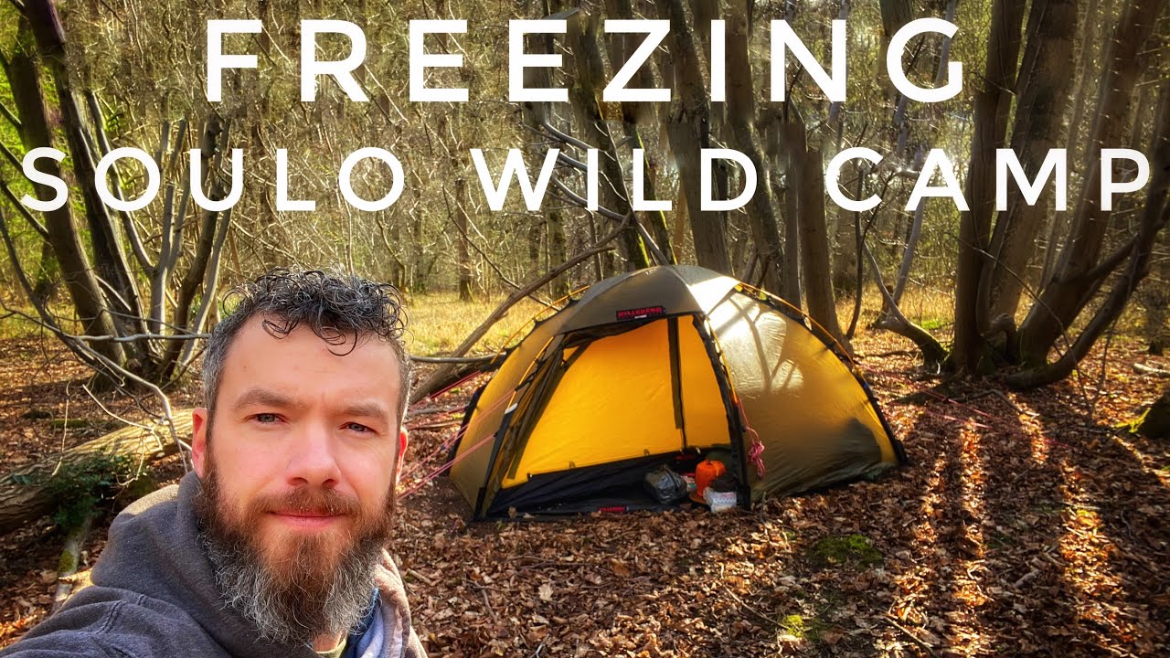 FREEZING Wild Camping / Camping in -2c / Hilleberg Soulo in the woods / Chicken Curry / Shoutouts