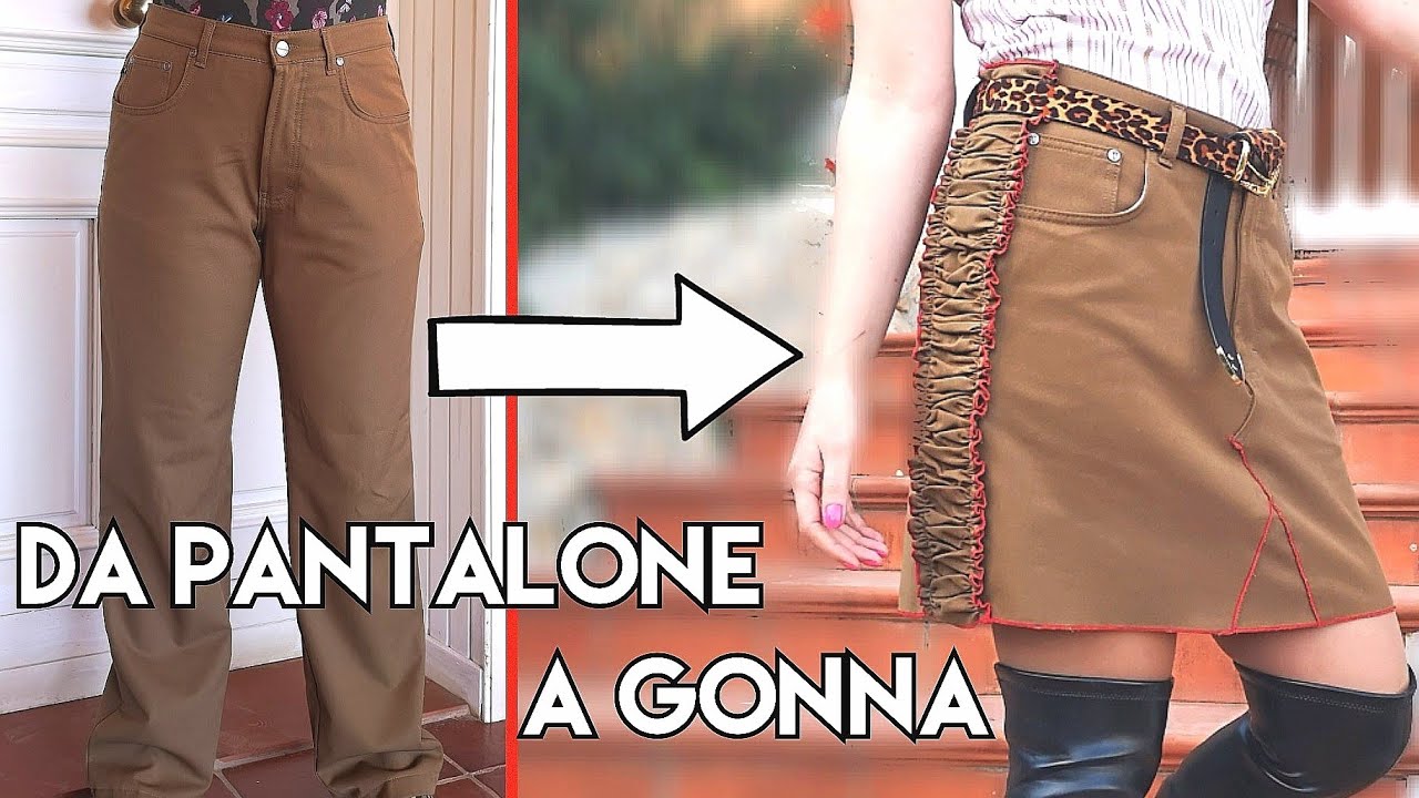 DA PANTALONE A GONNA - Throusers in Skirt Refashion DIY