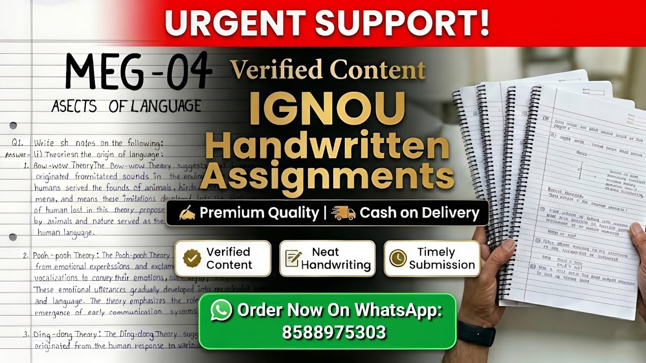 IGNOU Handwritten Assignments 2025-26 | Best Quality & Cash on Delivery 🚚