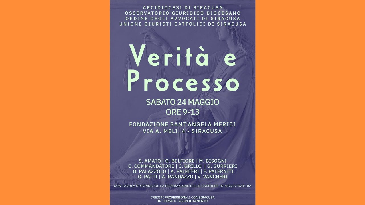 Verità e processo - incontro alla S. Angela Merici