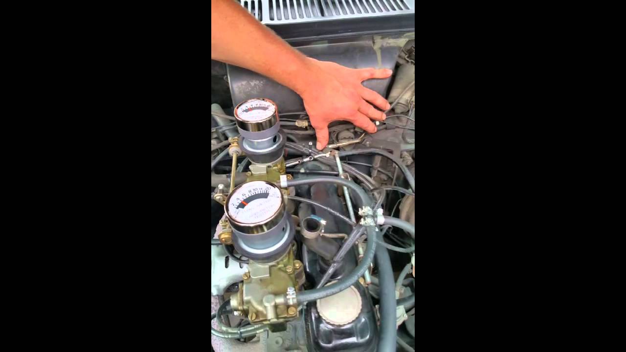 Opel Kadett C coupé 1.2 synchroon afstellen, dubbele solex