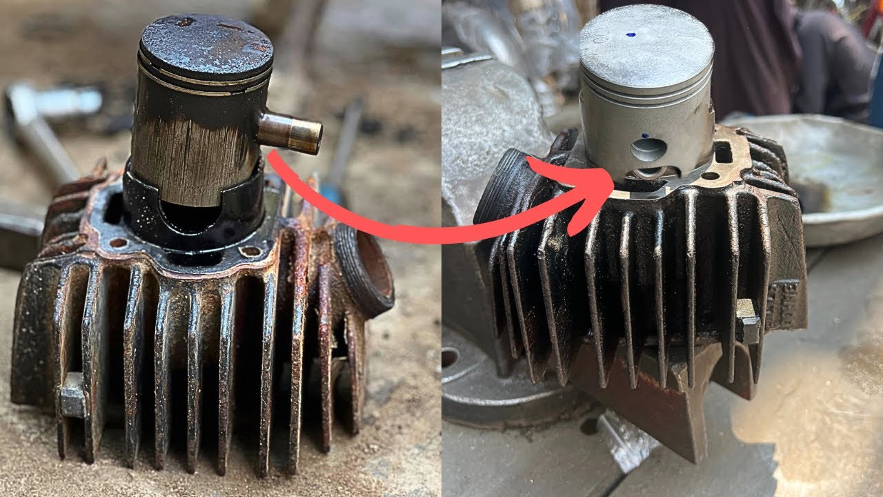 Engine Seized Due To Burnt Piston | Reboring & Honing Engine Block