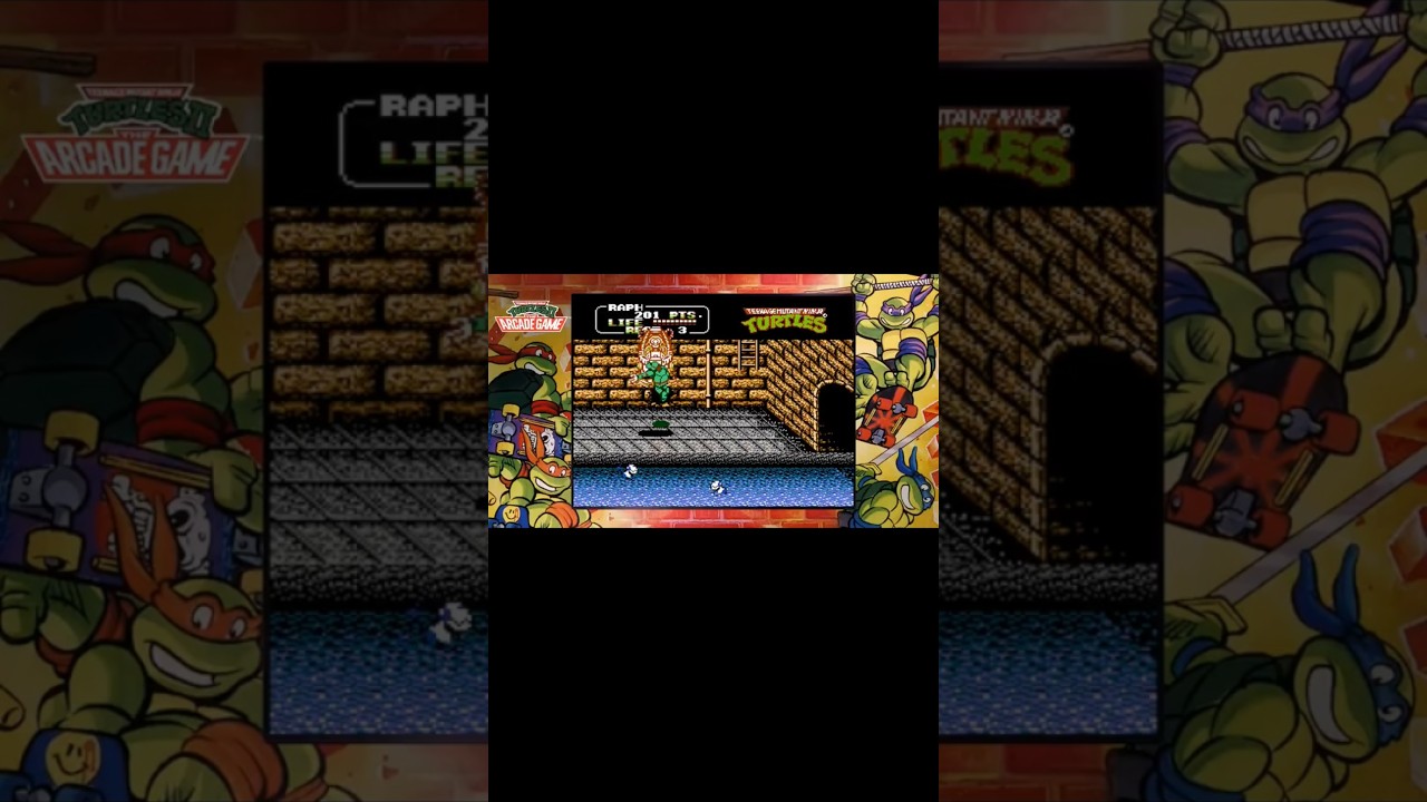 TMNT II NES (Cowabunga) Slapping around Baxter Stockman