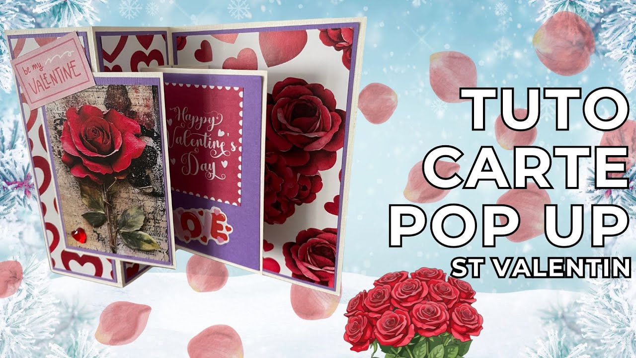 Tutoriel carte pop up Saint Valentin ! 🥰 Super facile !