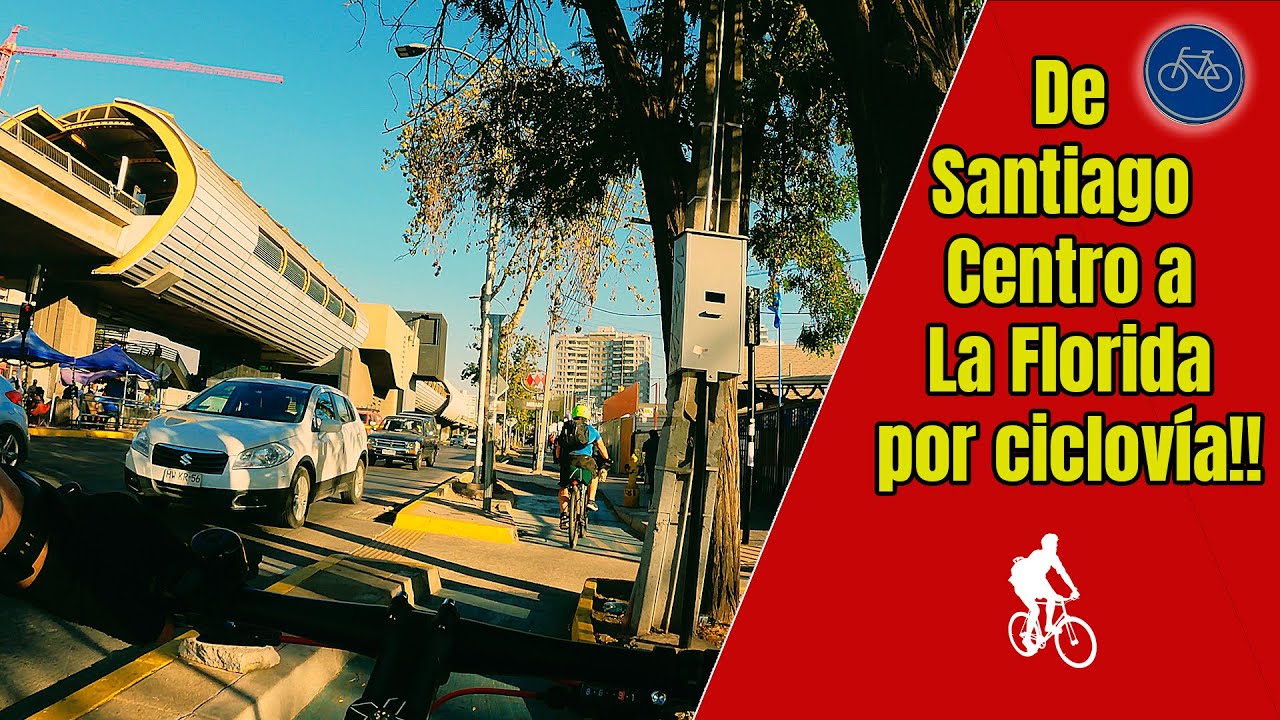 Ciclovías Santiago de Chile,  desde Santiago Centro hasta Plaza Vespucio!!!