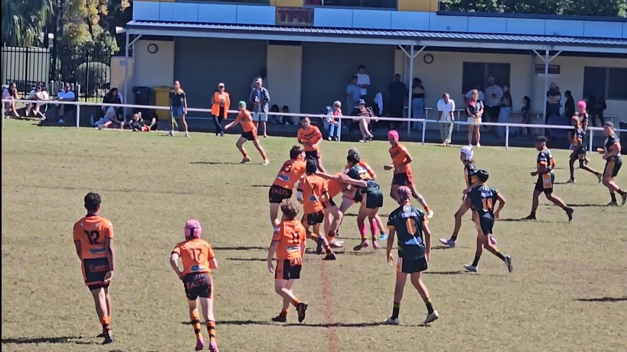 Logan Brothers U13 Div1 vs. Easts Tigers U13 Div1.