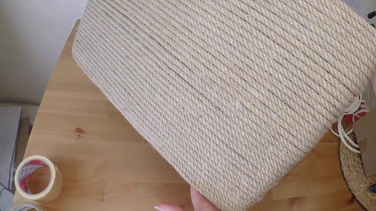 İp ve Şeffaf Naylon ile Kolay Sepet Yapımı - DIY - İKEA BASKET