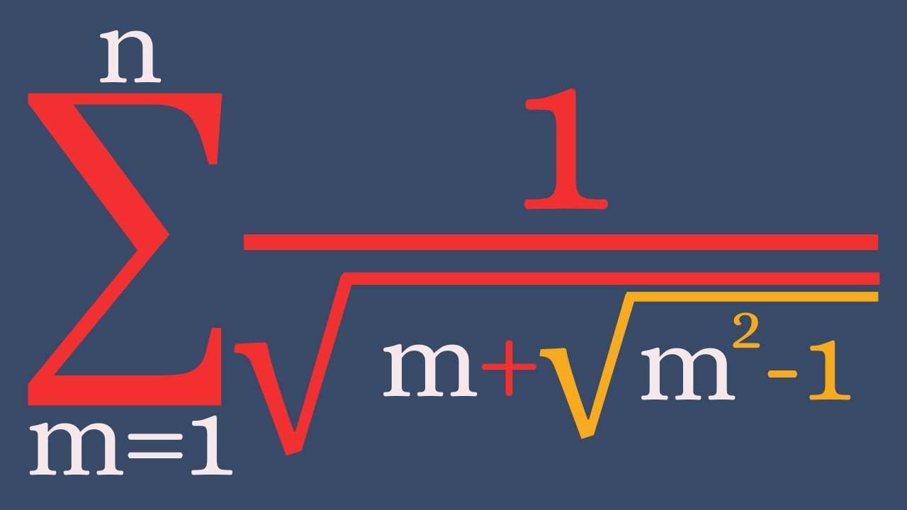 a finite series with nested radicals.