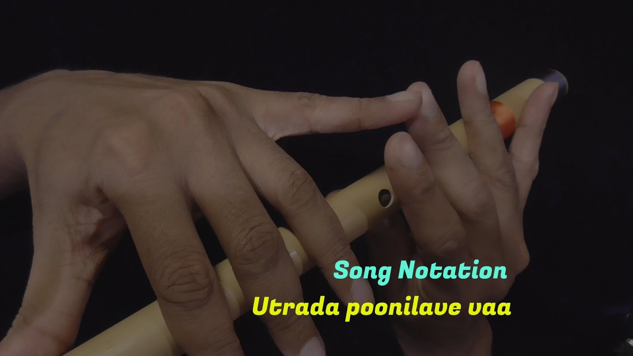 SN34 | Song Notations | Flute | Utrada poonilave vaa | Tutorials | Classes | Malayalam