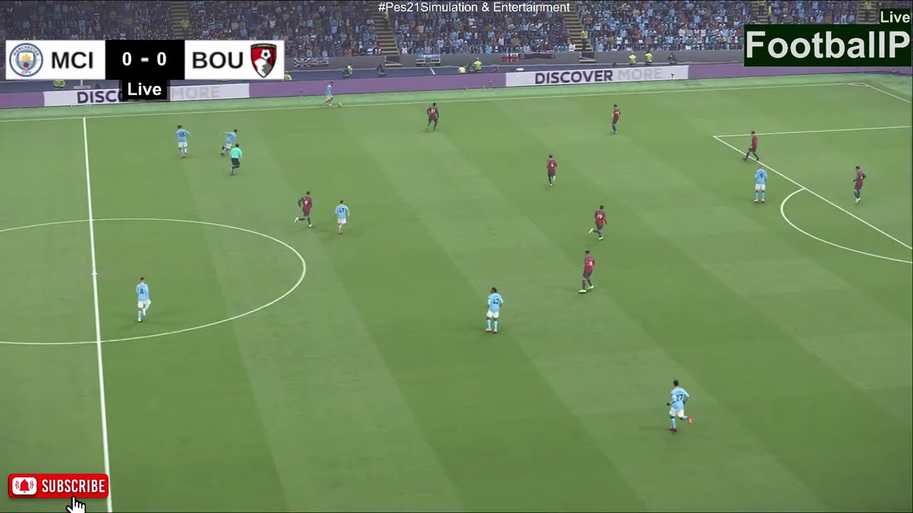 🔴 LIVE: Manchester City vs Bournemouth Match | Premier League 2026&ndash;2027 | PES 2021 Match Simulation