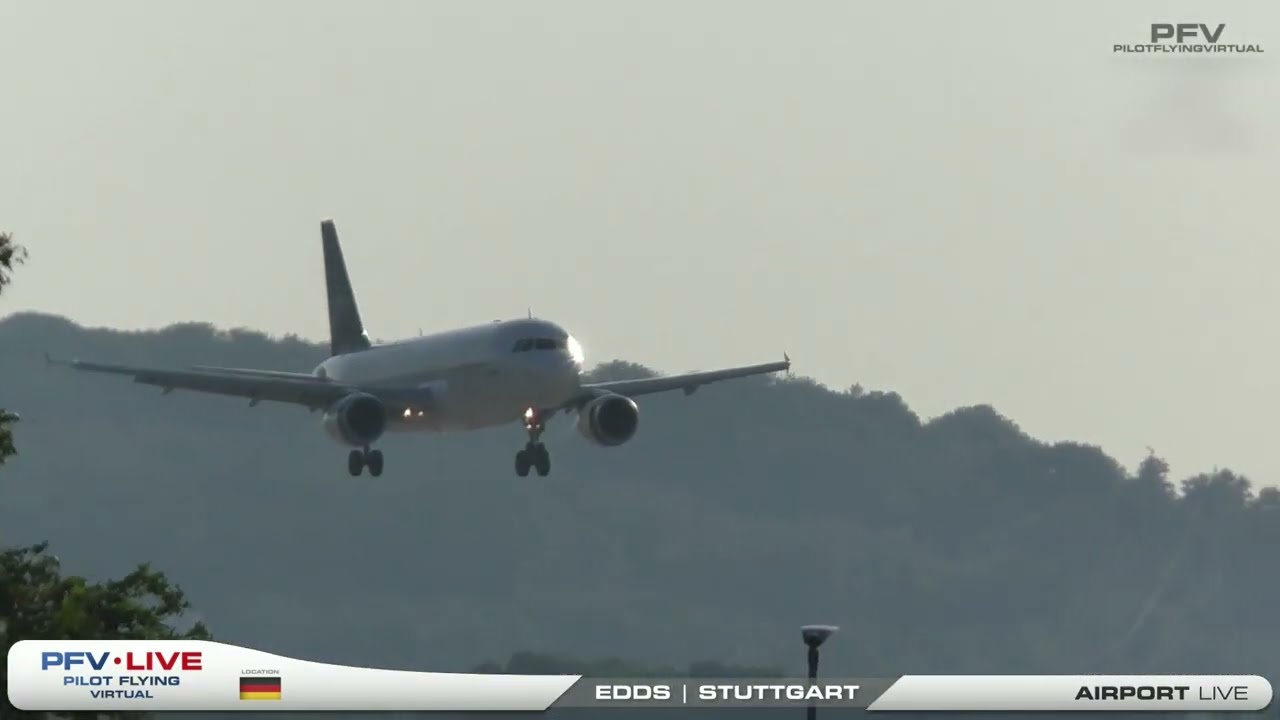 Nesma Airlines Airbus A320-214 from HRG to STR - live airport clips