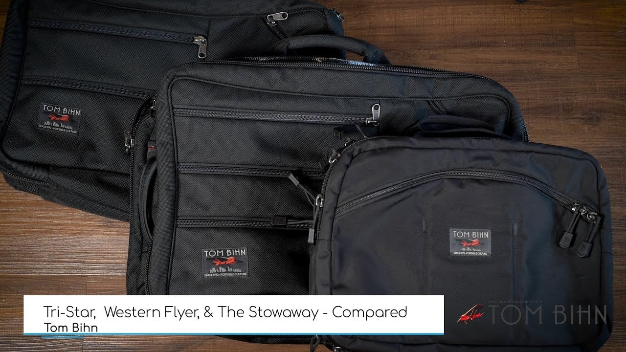 Comparing the Tom Bihn Tri-Star and Western Flyer (and the retired Stowaway!)