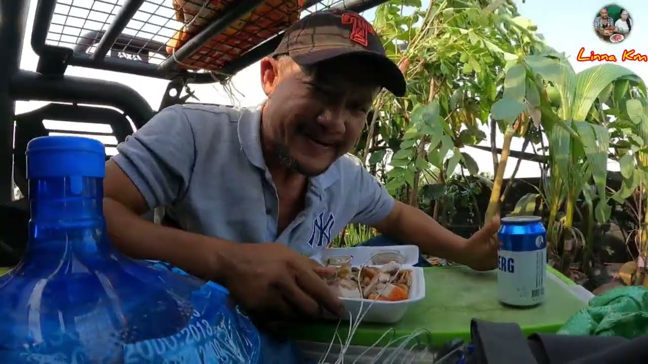 VLOG 1662. Take the trees to the land of Sister American. Lunch on the truck, crispy pork.