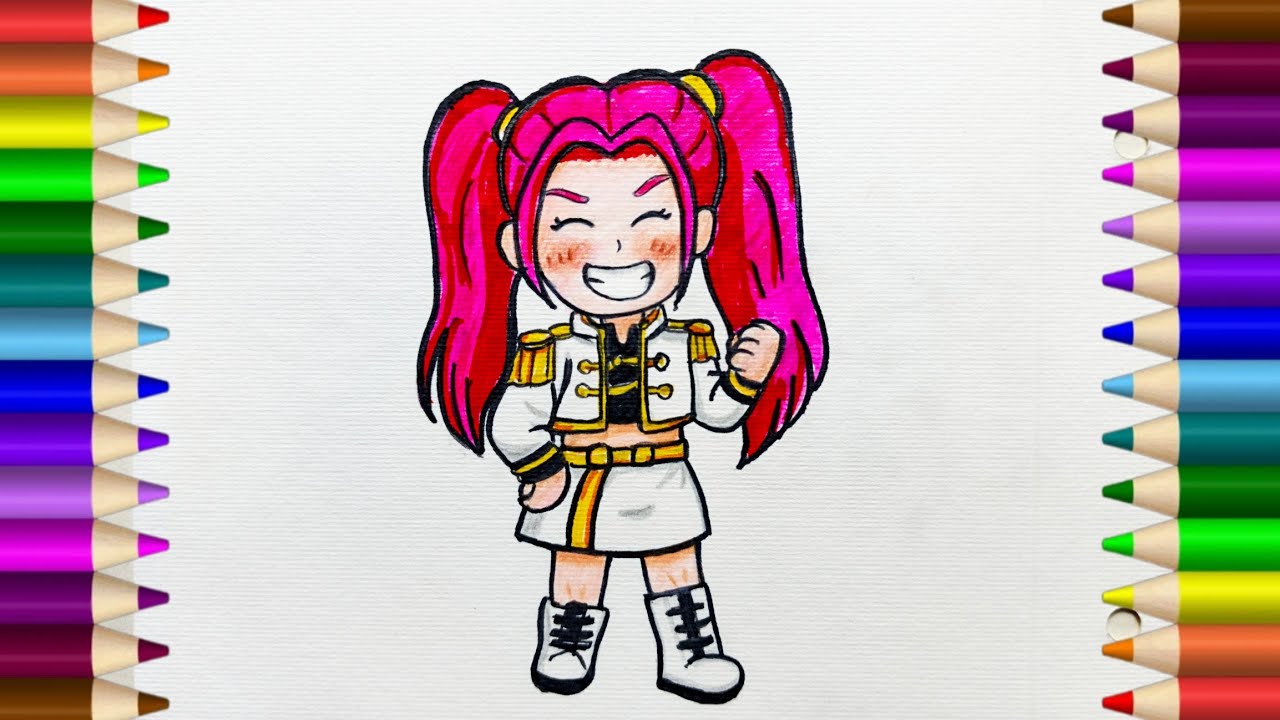 How to Draw Mira from K-pop Demon Hunters Step by Step  Tutorial | huntrix drawing colouring