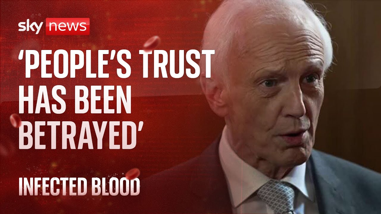 Chair of infected blood scandal inquiry speaks to Sky News