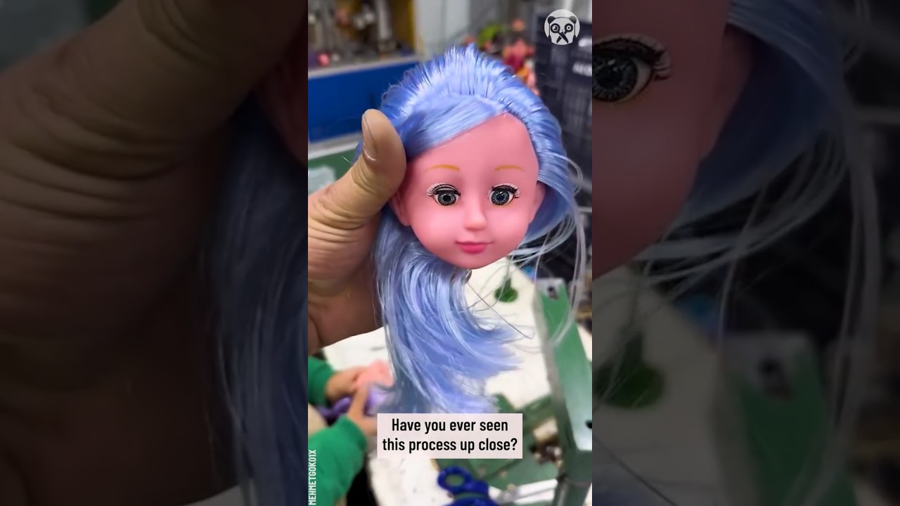 Process of sewing doll hair#doll #shortsfeed#update#dollhair#shorts #trending