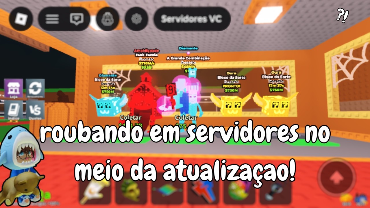 😱 ROUBANDO BRAINROTS EM SERVIDORES PRIVADOS NO MEIO DA ATUALIZAÇÃO DO ROUBE UM BRAINROT! DEU BOMM