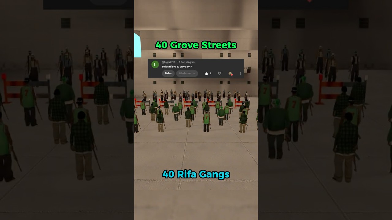 Гроув Стрит против Рифа Ганг бой АК-47 в GTA San Andreas