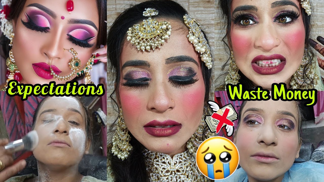 बाप रे parlour वाली का गुस्सा😱 दुल्हन से डायन बना डाला😭 I went To The *WORST* Reviewed Bridal Makeup