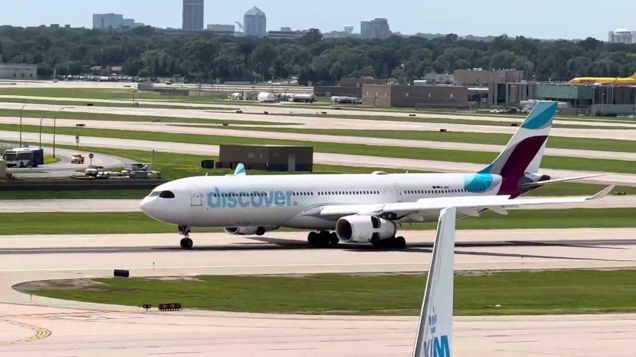 Discover Airlines A330-300 (D-AIKF) landing at MSP 20JUN 2025