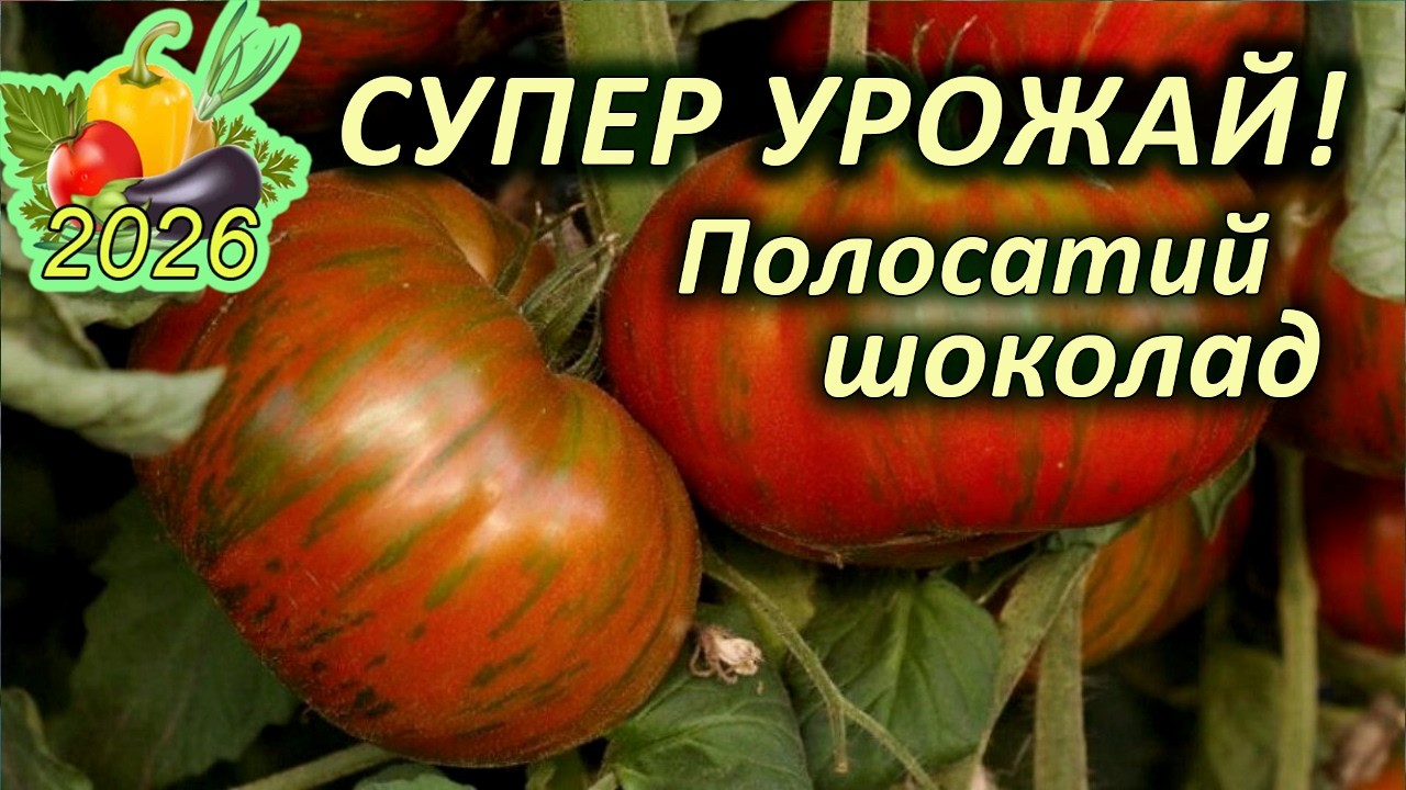 ТОП 10 УРОЖАЙНИХ високорослих томатів. 10 місце - томат Полосатий шоколад.