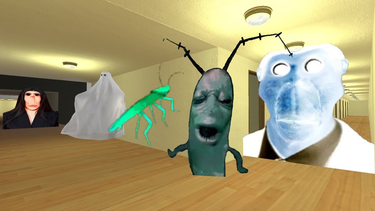 POV OBUNGA PLANKTON COCKROACH AND REAL GHOST GMOD #garrysmod100k  #Nextbots