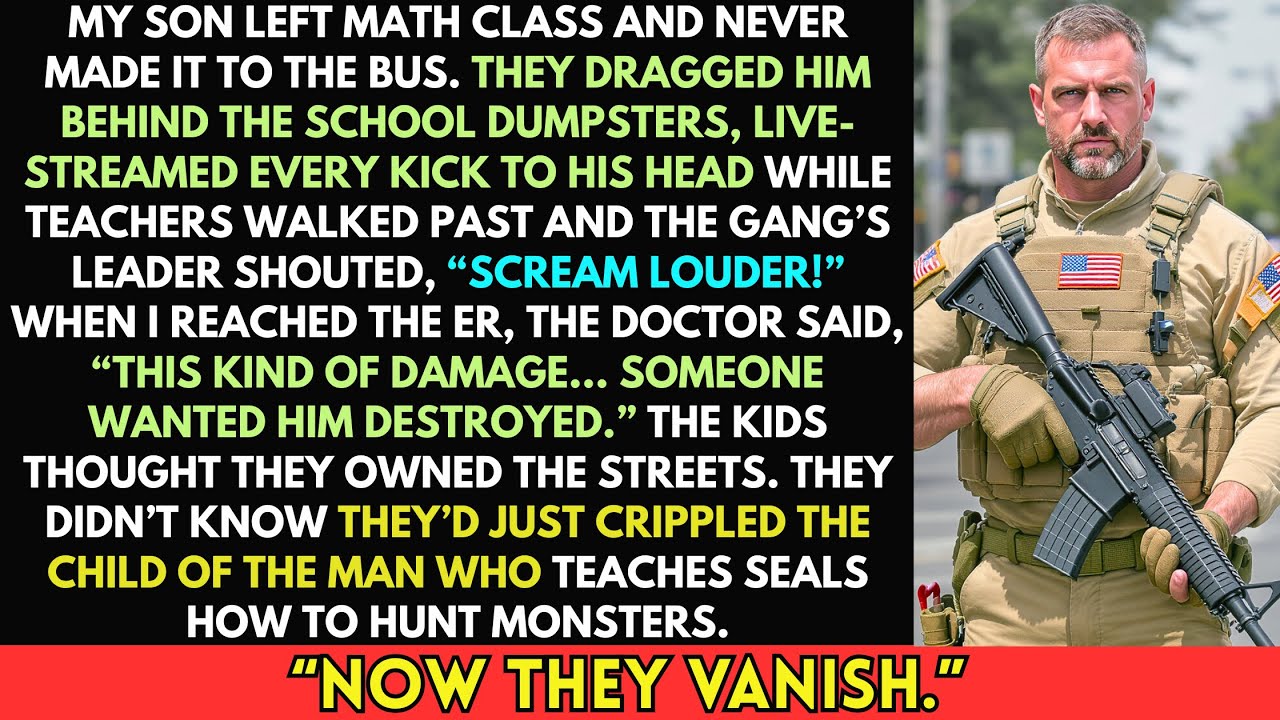 Street Gang Jumped My Son Outside School—Leader Laughed—Didn’t Know His Dad Trained SEAL Kill Teams.