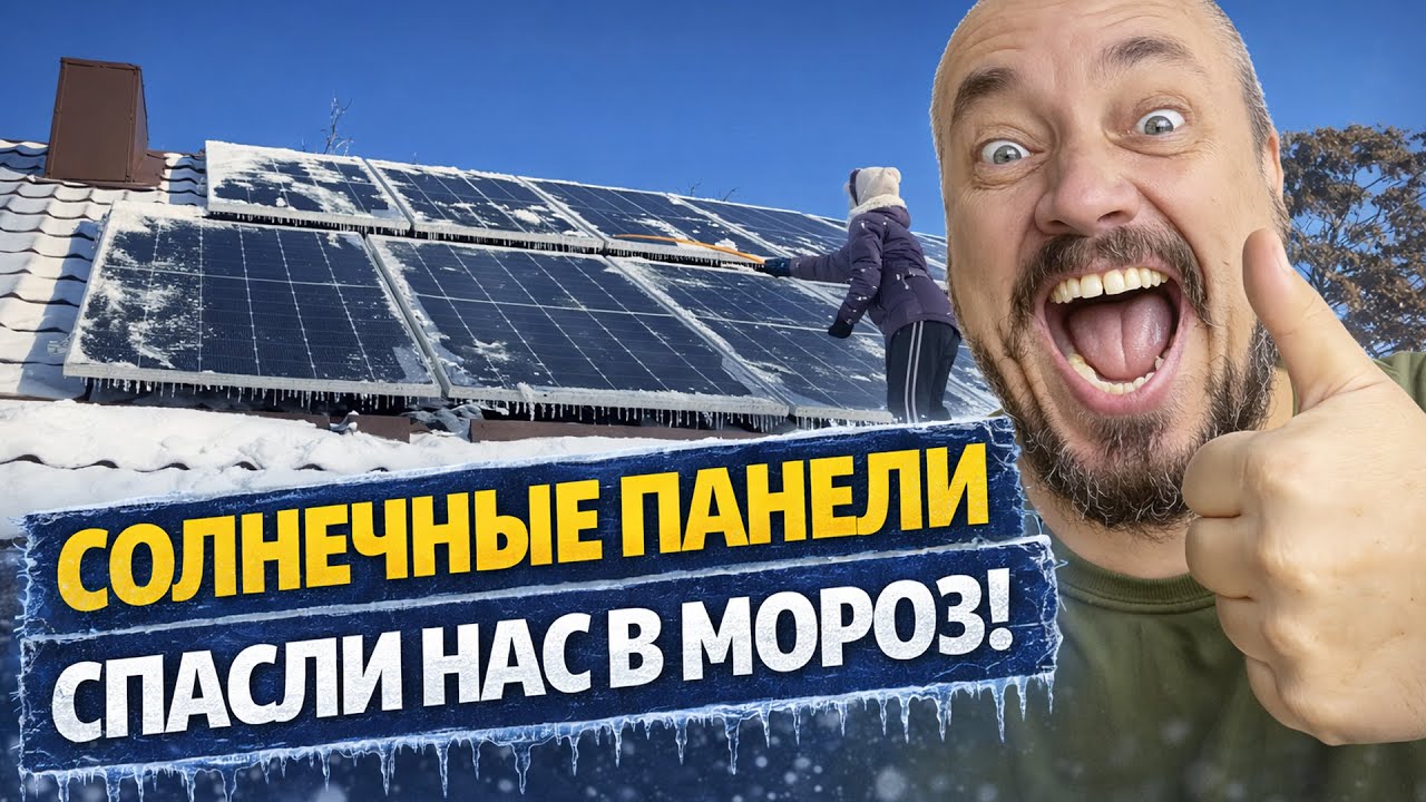 Как СОЛНЕЧНЫЕ ПАНЕЛИ спасли нас в МОРОЗЫ.
