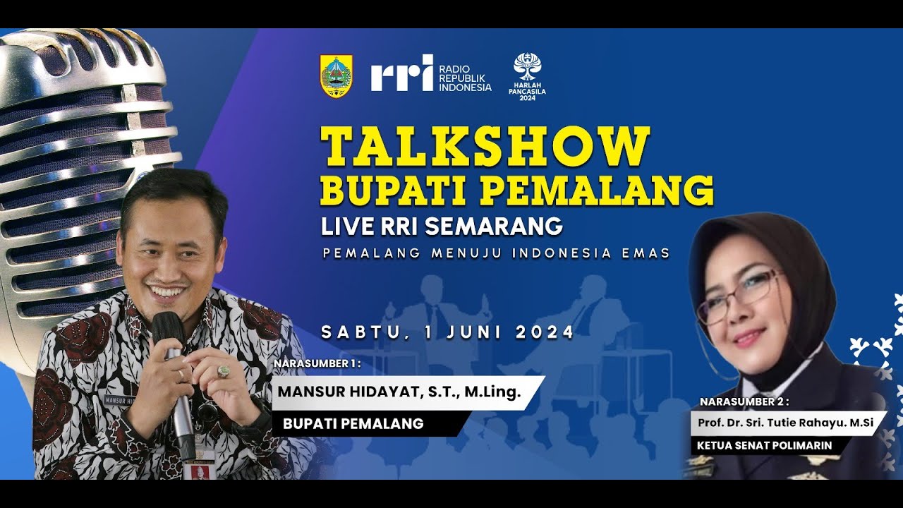 Talk Show Bupati Pemalang bersama RRI Semarang dengan Tema Pemalang Menuju Indonesia Emas