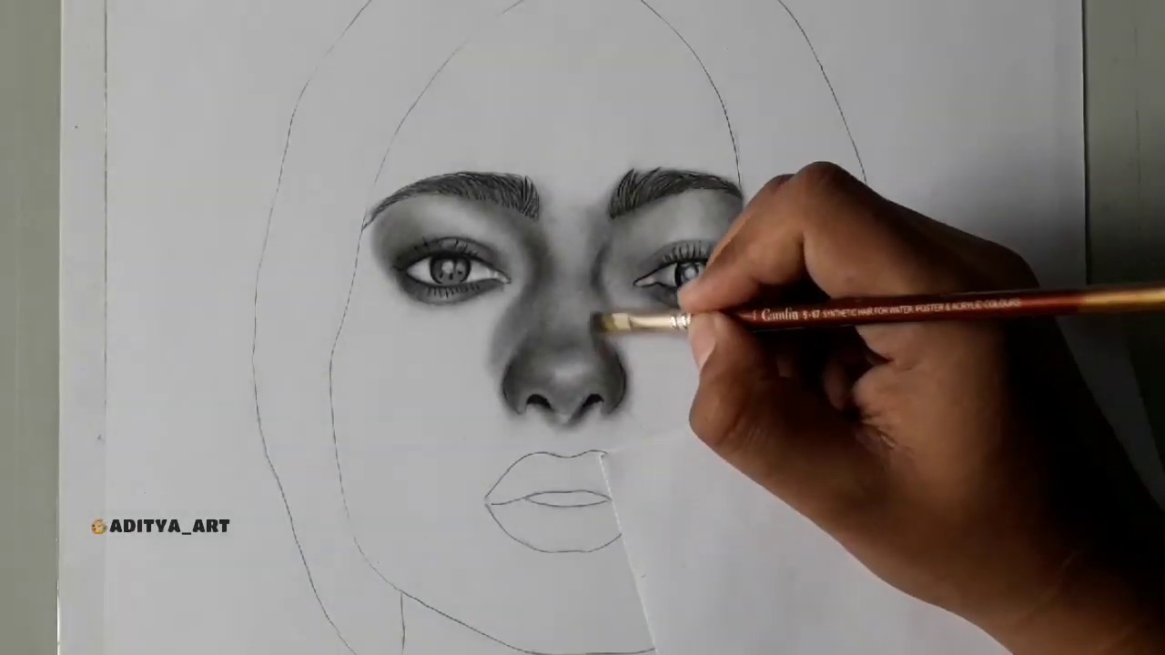 How to shade,blend realistic skin for beginners.