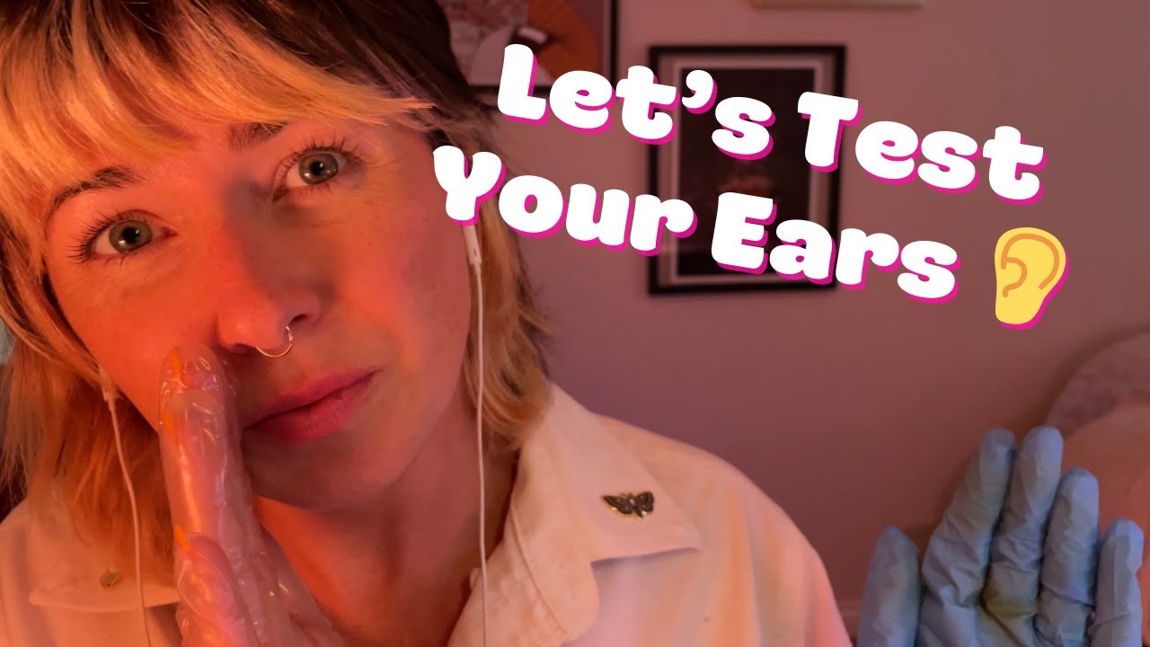 ASMR-обследование ушей 👂 Проверка слуховой чувствительности и шепота от уха к уху для определения...