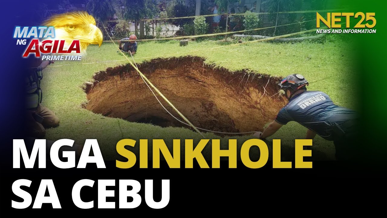 Mga sinkhole sumulpot matapos ang lindol sa Cebu
