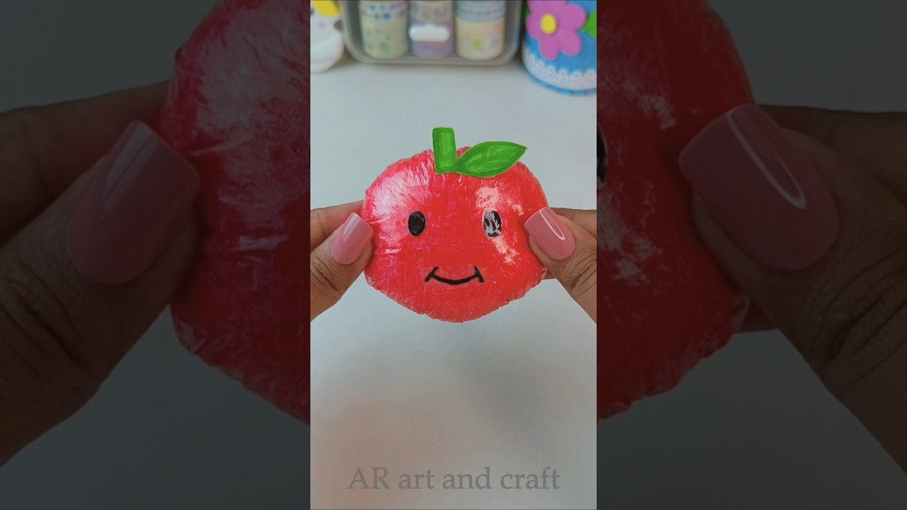 🍎Сделай сам сквиши из папиросной бумаги❤️ #шорты #шортынаyoutube #искусство #ремесло #сквиши