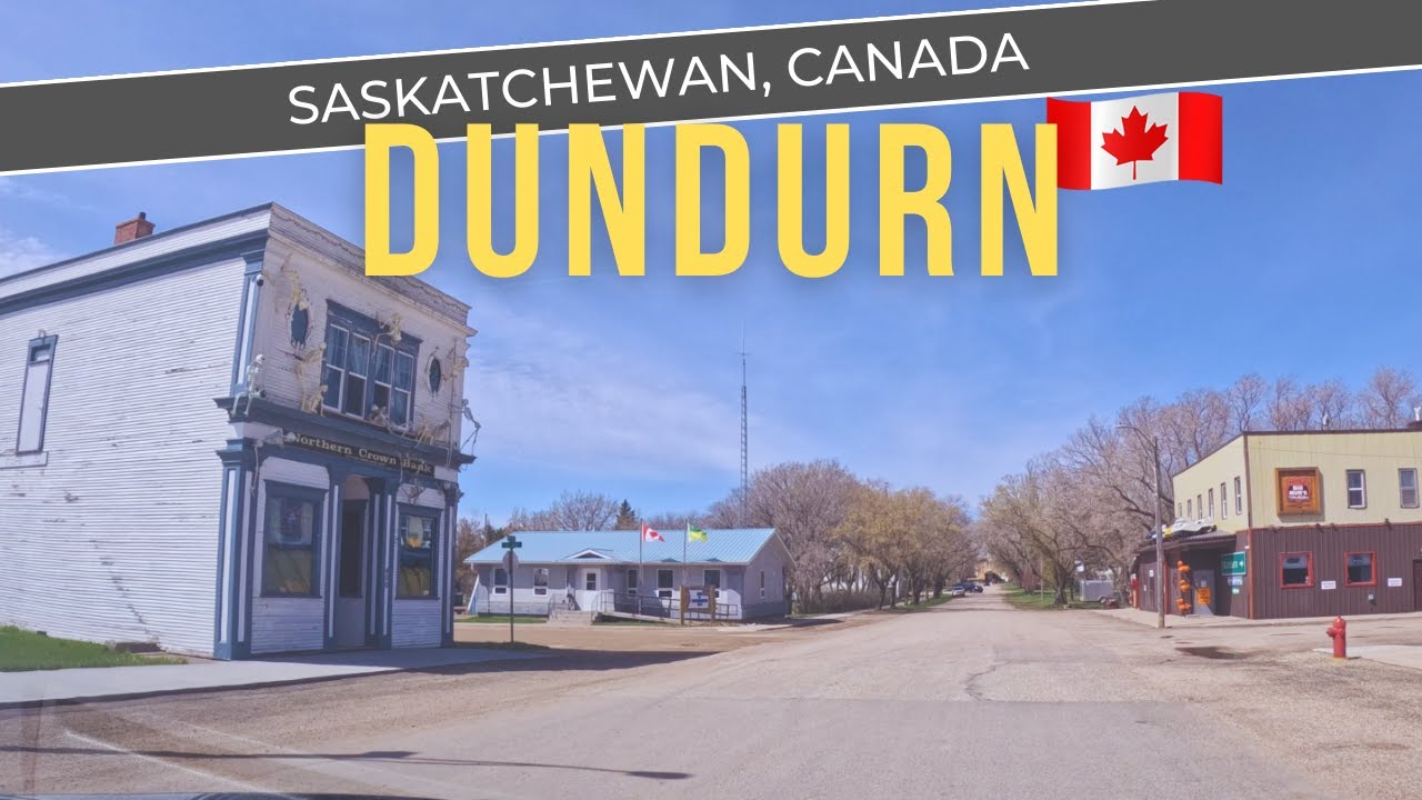 Drive around Town of DUNDURN, Saskatchewan | Canada