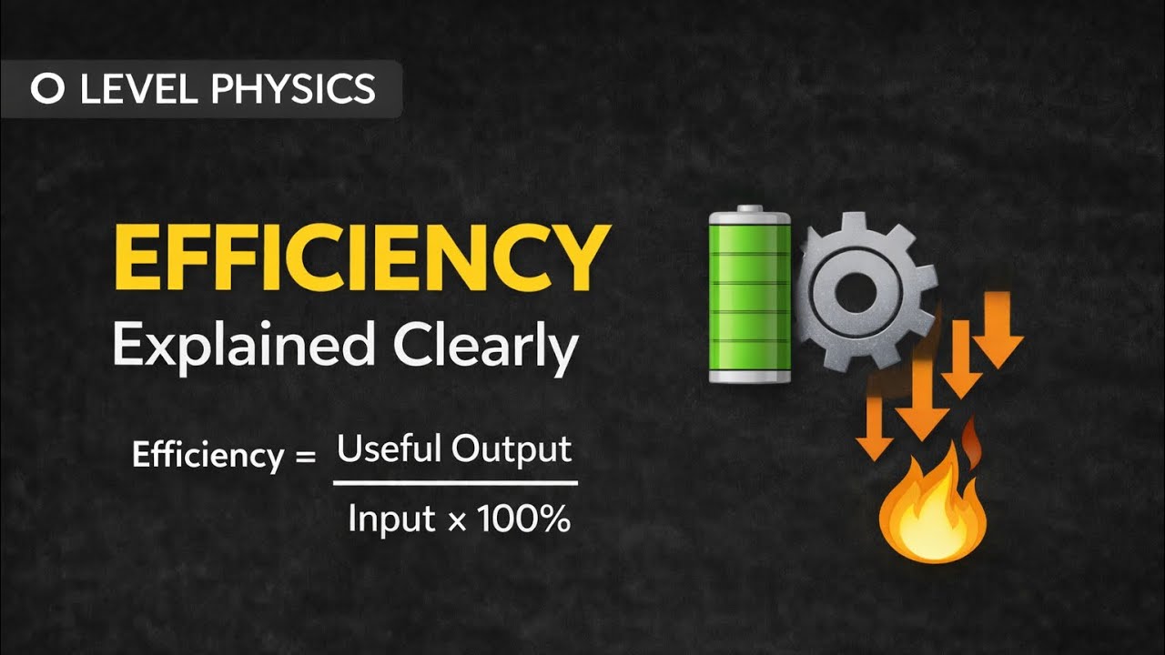 Efficiency Explained Clearly | Efficiency Formula Made Simple | O Level Physics