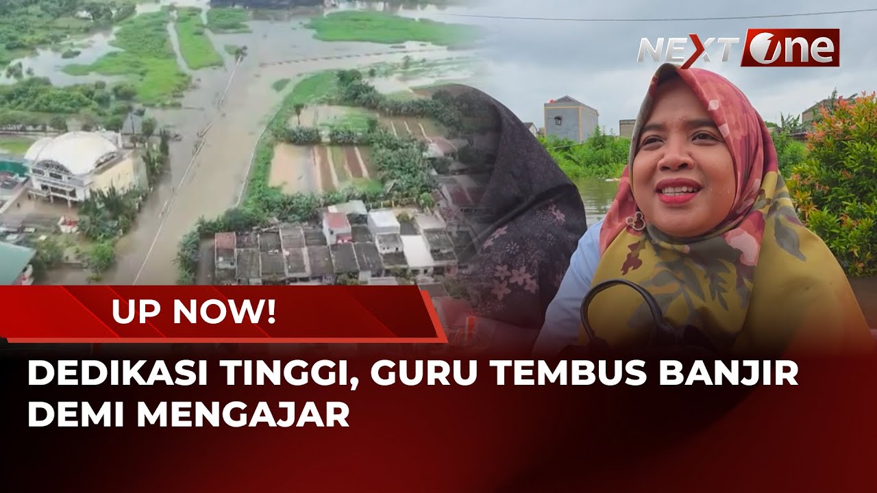 Banjir Mencapai 180 cm, Ibu Guru Ini Berangkat Kerja Pakai Perahu Karet | UP NOW!