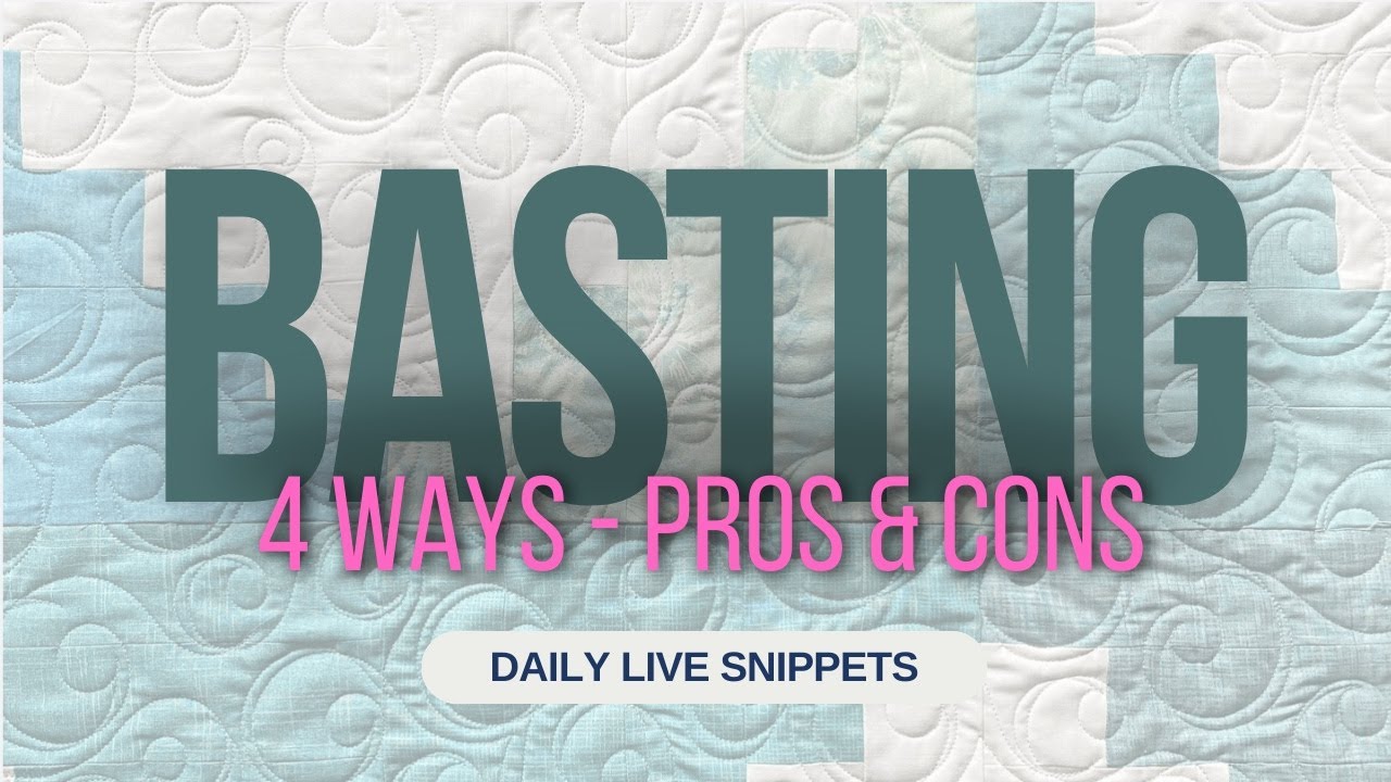 Quilt BASTING - 4 ways to prep quilts at a sit down machine