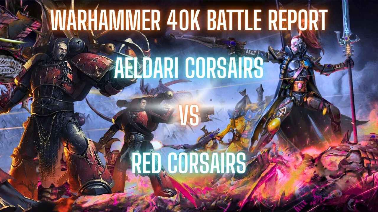 Aeldari Corsair Coterie VS Chaos Space Marines Renegade Warband! Warhammer 40k Battle Reort