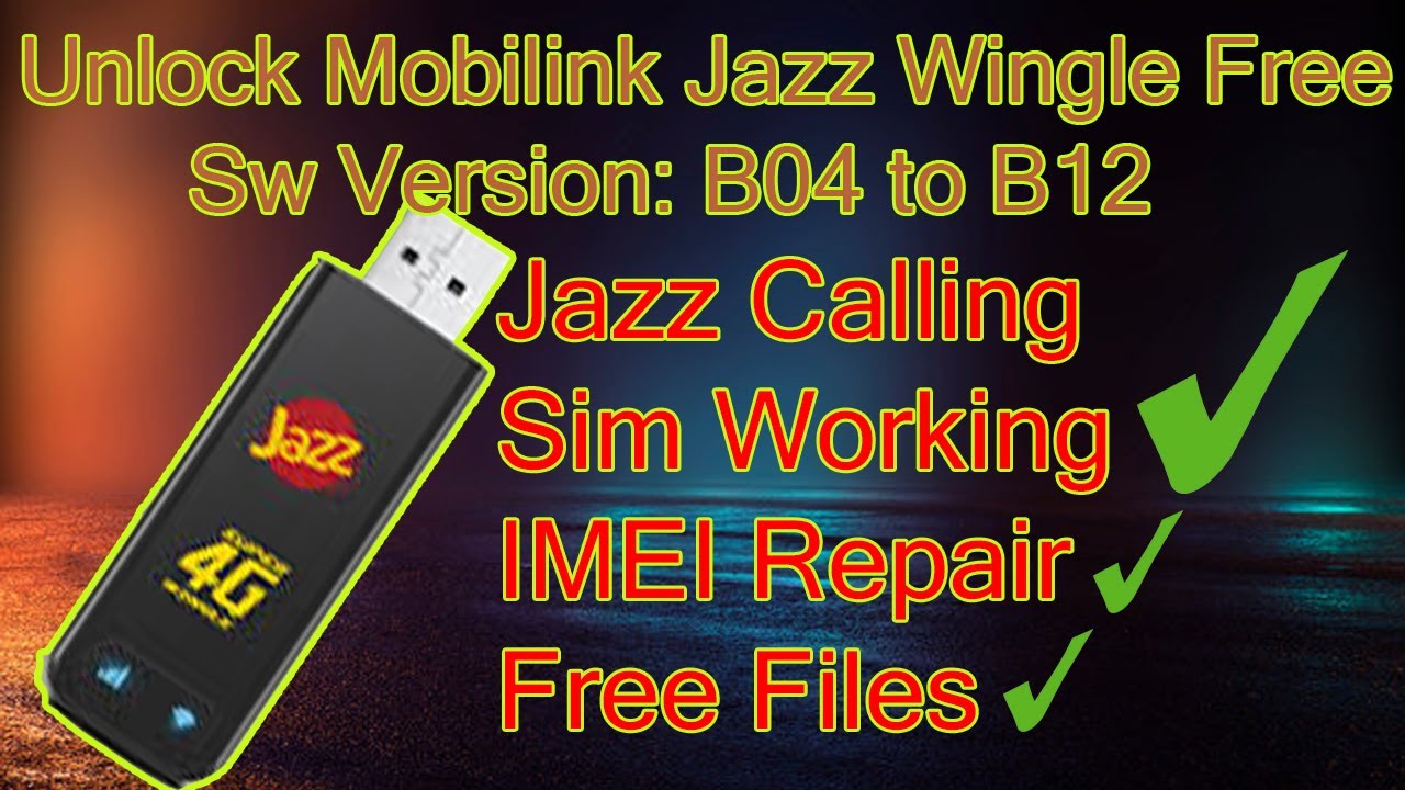 How to Unlock Jazz Wingle For All Networks including Jazz Calling Sim | Free Files