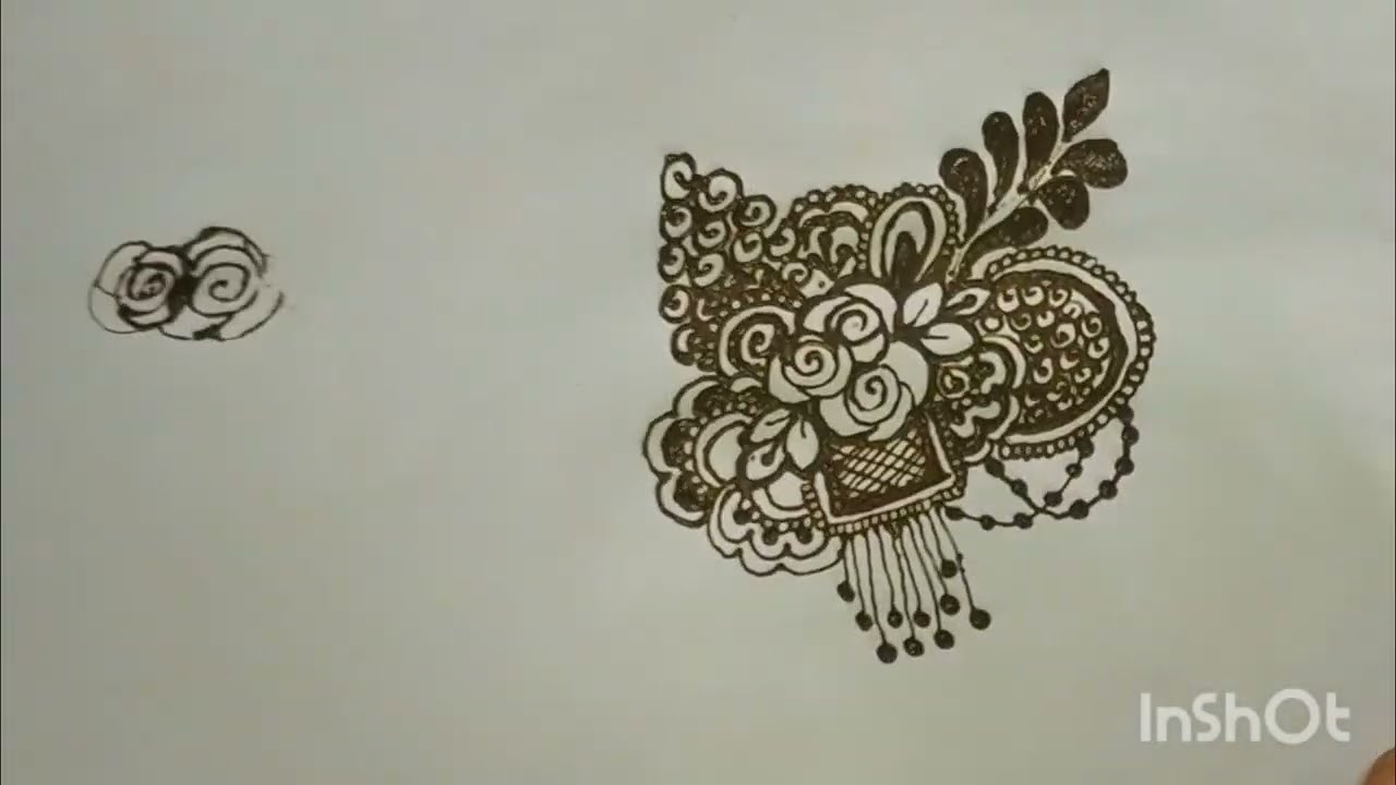 Gulf pattern, patch work design with mehendi