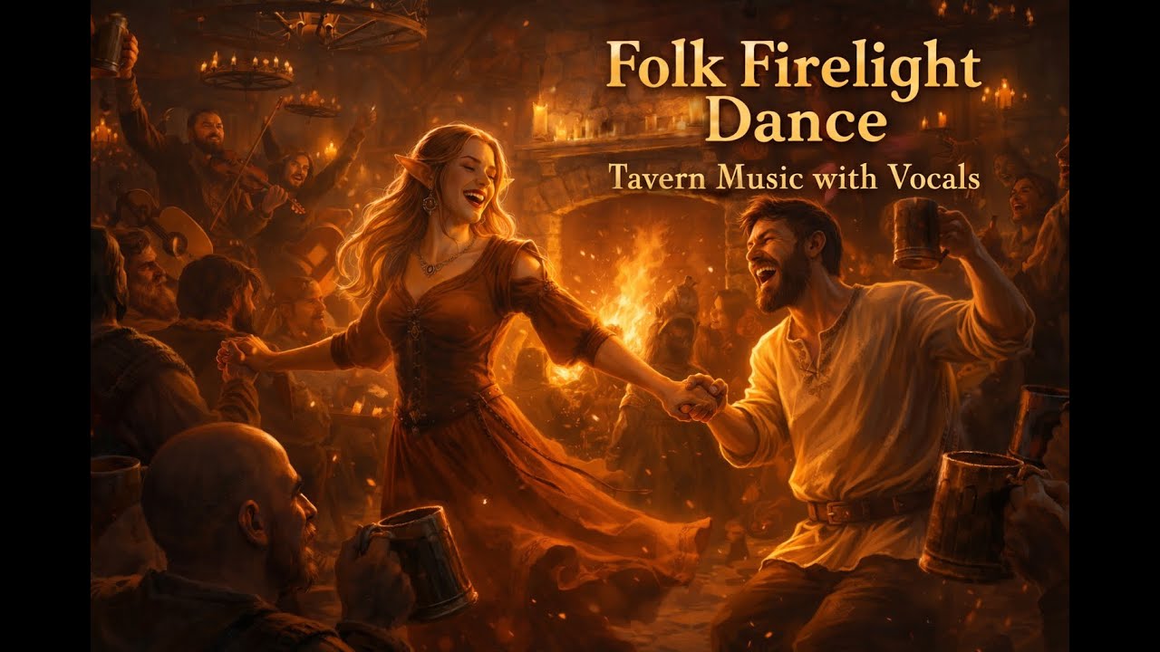 Folk Firelight Dance | Fantasy Tavern Music with Vocals (Medieval Folk)