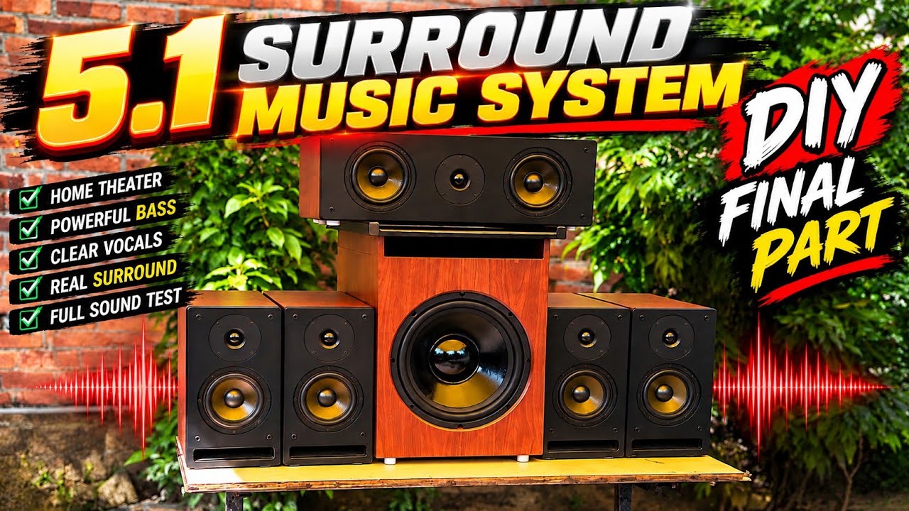 5.1 SURROUND SOUND SYSTEM | DIY HOME THEATER | FULL SOUND TEST