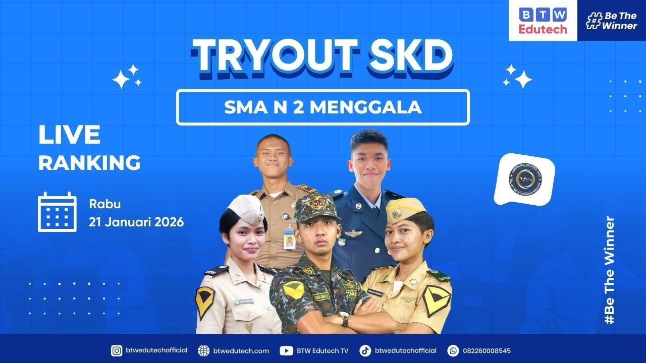 LIVE RANKING TRYOUT CAT-SKD (PTK) - SMA N 2 MENGGALA