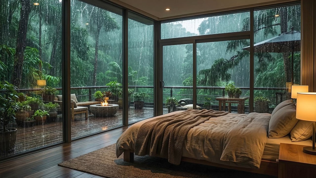 Gentle Rain and Piano Music | Healing Sounds for Sleep & Stress Relief