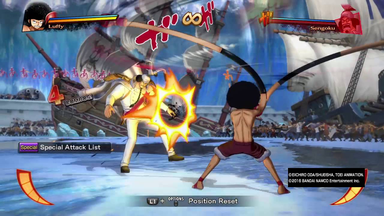 One Piece Burning Blood  Afro Luffy Moveset