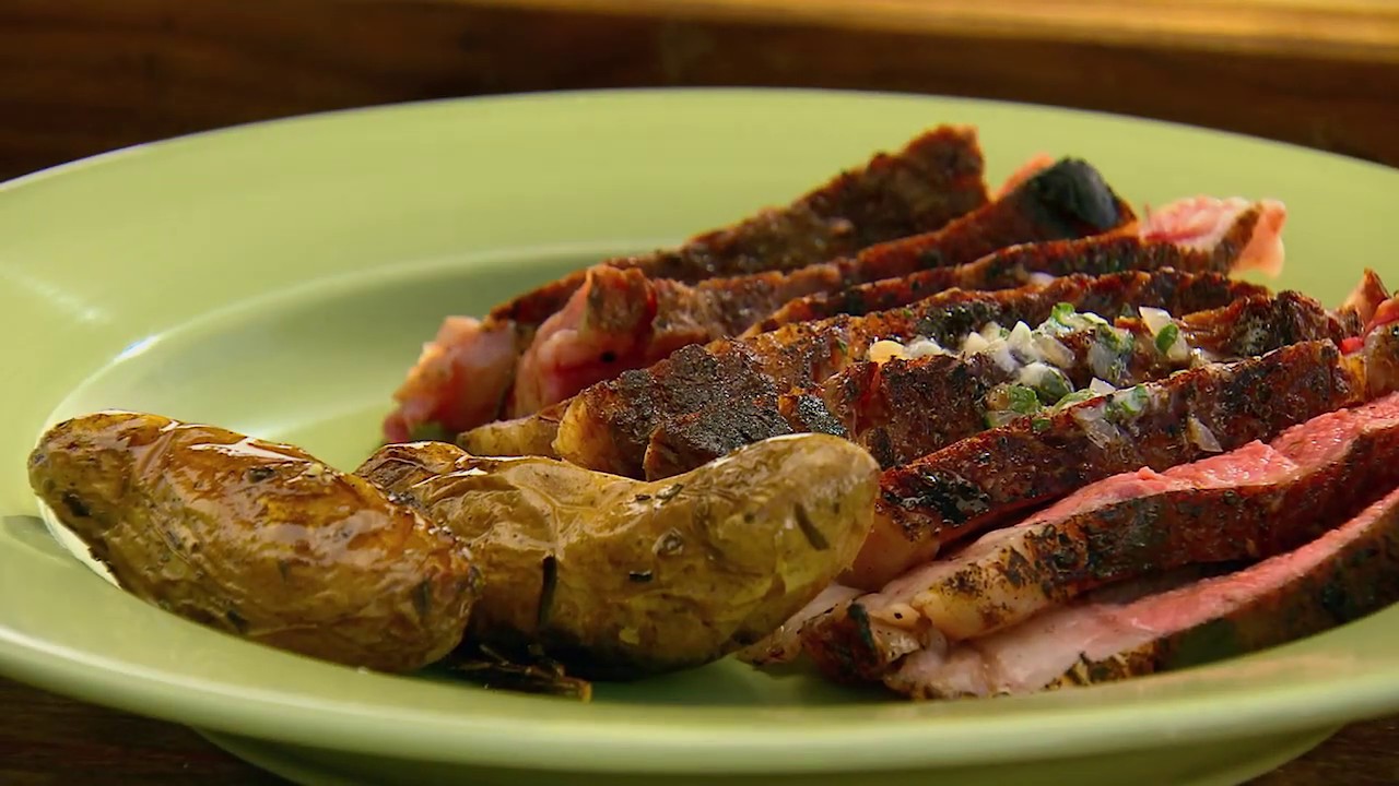 Sear & Slide Beef Tomahawk Steaks with Bearnaise Butter - Steven Raichlen's Project Fire