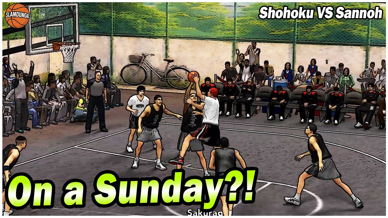 On a Sunday?! | Shohoku vs Sannoh 10-minute practice game | slamdunk anime mod