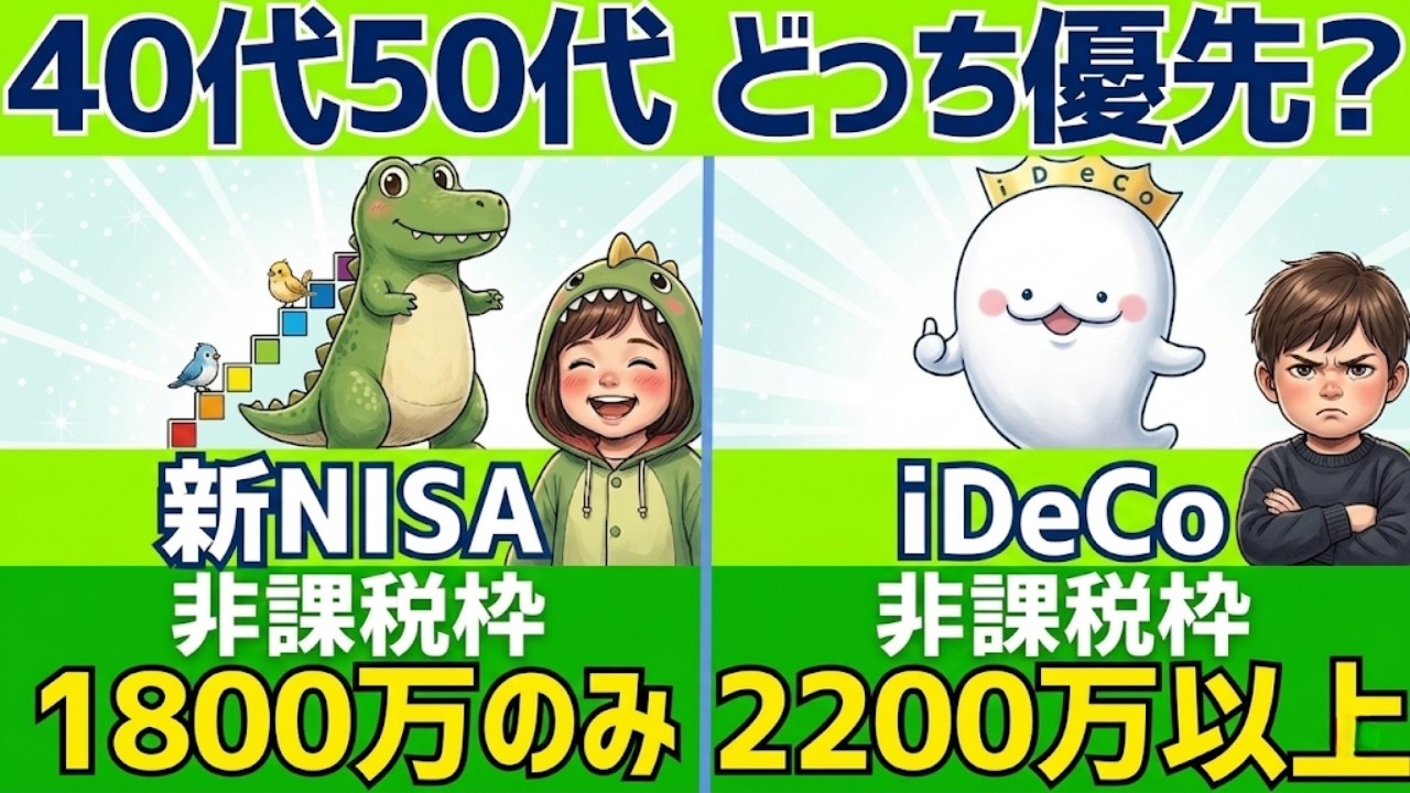 新NISA vs iDeCo、50代ならどっちが正解？併用で利益を最大化する秘策。受け取り時の課税リスクまで徹底比較！|静かに学ぶ日本経済