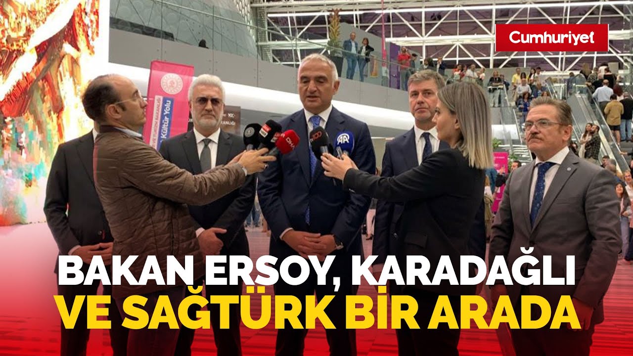 Bakan Ersoy, Tamer Karadağlı ve Tan Sağtürk ile bir araya geldi
