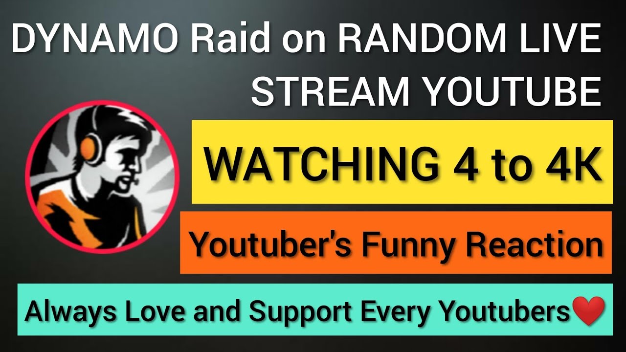 Dynamo Raid on Random YouTubers | Watching 4 to 4K | Dynamo Gaming | PUBG MOBILE